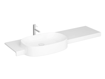 VOYAGE VANITY - Rectangular ceramic washbasin with integrated countertop by VitrA Bathrooms - view 2